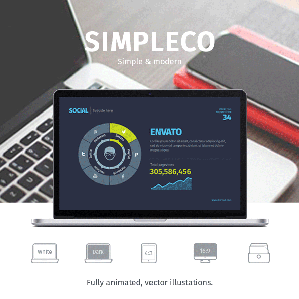 Simpleco: Minimalistic Business Powerpoint Template - 1